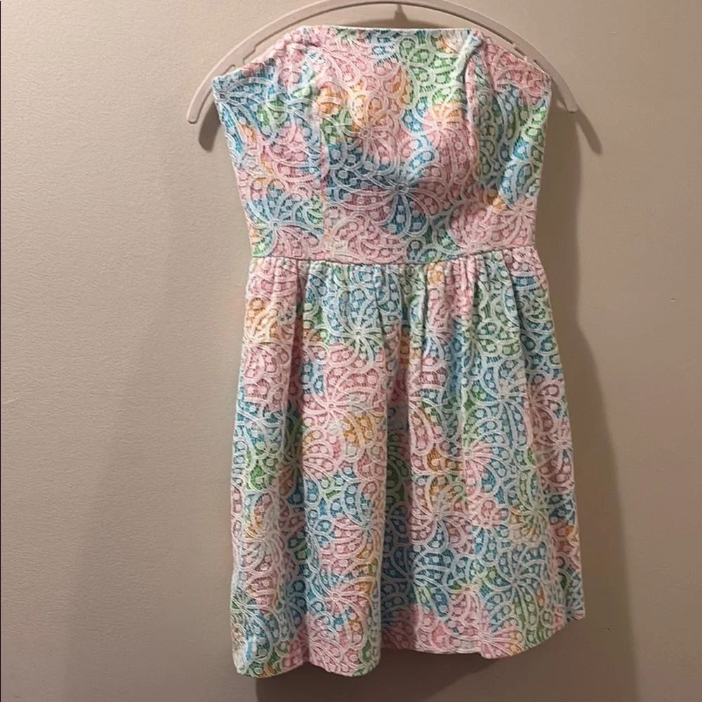 Lilly Pulitzer women’s strapless dress - size 2 - short - bright - Picture 1 of 7